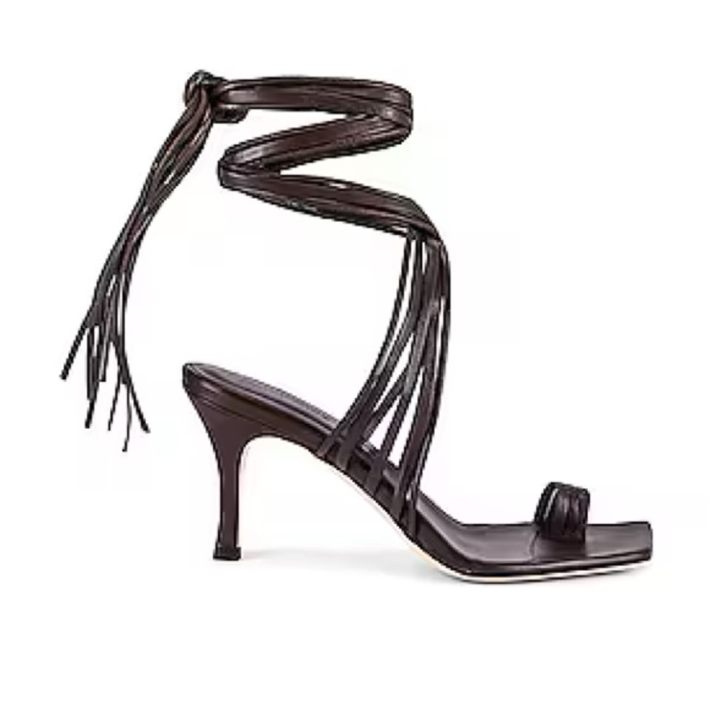 Elegant Brown  Strappy Heels super soft leather 36.5